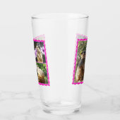 Pink Lacy Meerkat Collarge Glas (Rechts)