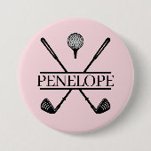 Pink Ladies Golf Name Button (Vorderseite)