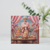 Pink Lady Birthday Party Einladung (Stehend Vorderseite)