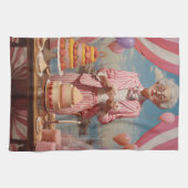 Pink Lady Birthday Party Geschirrtuch (Horizontal)