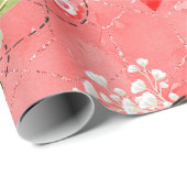 Pink Lady Bug and Mushroom Pattern Geschenkpapier (Rolleneckpunkt)