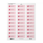 Pink Lady Bug Hand-Painted Return Address Labels (Vorne)