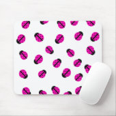 Pink Lady Bug Mousepad (Mit Mouse)