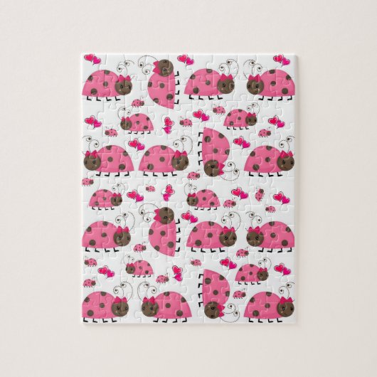 Pink Lady Bugs Jigsaw Puzzle Daisy (Vertikal)