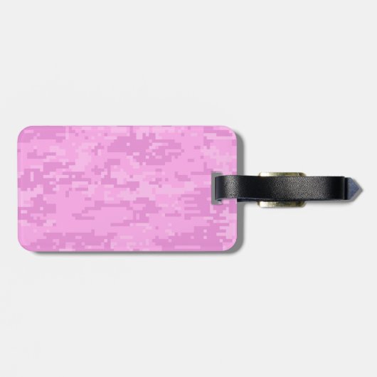 Pink Lady Digital Camouflage Muster Gepäckanhänger (Rückseite horizontal)