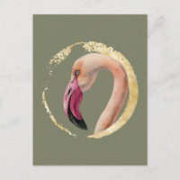 Pink Lady | Flamingo Bird Wasserfarbe Illustration