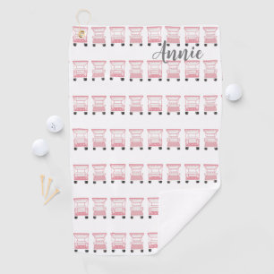 Pink Lady Golf Carts Personalisiert Golfhandtuch