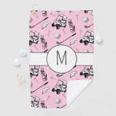 Pink Lady Golfer Stilvoll Moderne Custom Initial Golfhandtuch (Insitu)