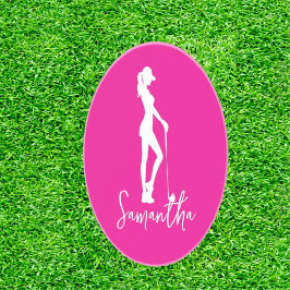 Pink Lady Monogram Getränkeuntersetzer