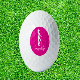 Pink Lady Monogram Golfball