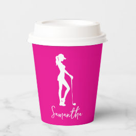 Pink Lady Monogram Pappbecher