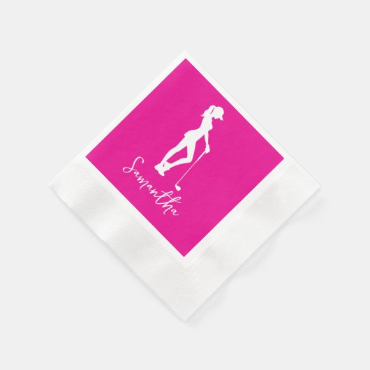Pink Lady Monogram Serviette (Ecke)