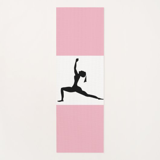 Pink Lady Silhouette Yogamatte (Vorderseite)