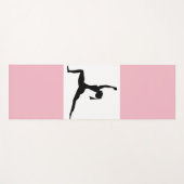 Pink Lady Silhouette Yogamatte (Vorderseite (Horizontal))