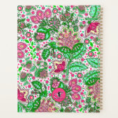 Pink Lady Slipper Blume auf Personalisierten Weiß Planer (Rückseite)