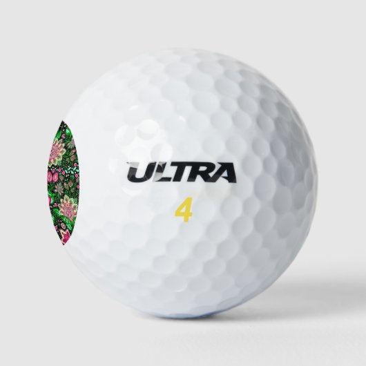 Pink Lady Slipper Blume Wildblume Personalisiert Golfball (Logo)