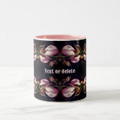 Pink Lady Slipper Orchid Abstrakt Personalisiert Zweifarbige Tasse (Mittel)