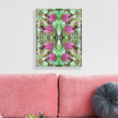 Pink Lady Slipper Orchid Blume Pair Abstrakt Leinwanddruck (Insitu (Wohnzimmer))