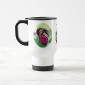 Pink Lady Slipper Orchid Blume Personalisiert Reisebecher (Links)