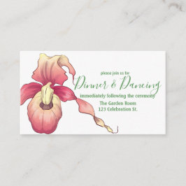 Pink Lady Slipper Orchid Empfang Begleitkarte