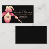 Pink Lady Slipper Orchid Empfang Umschließkarte Begleitkarte (Vorne/Hinten)