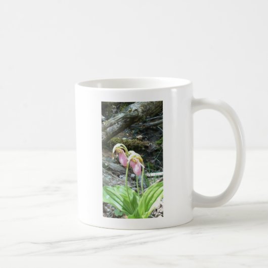 Pink Lady Slipper Orchid Kaffeetasse (Rechts)