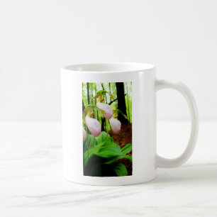 Pink Lady Slipper Wild Orchid Kaffeetasse