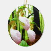 Pink Lady Slipper Wild Orchid Keramikornament (Links)