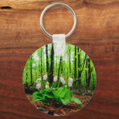 Pink Lady Slipper Wild Orchid Schlüsselanhänger (Vorderseite)