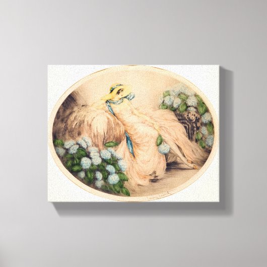 Pink Lady von Louis Icart Leinwanddruck (Vorderseite)