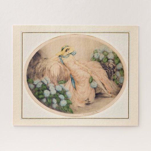 Pink Lady von Louis Icart Puzzle (Horizontal)