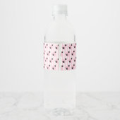 Pink Ladybug Baby Dusche Wasser Flaschen Etiketten (Rückseite)