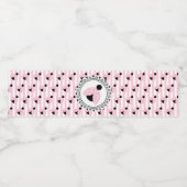 Pink Ladybug Baby Dusche Wasser Flaschen Etiketten (Einzelnes Label)