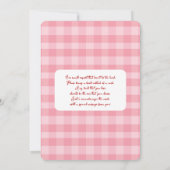 Pink ladybug Baby Shower Girl Einladung (Rückseite)