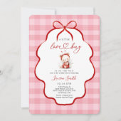 Pink ladybug Baby Shower Girl Einladung (Vorderseite)