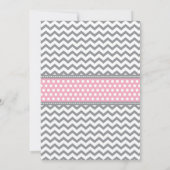 Pink Ladybug Babydusche Einladung (Rückseite)