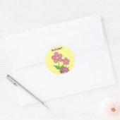 Pink Ladybug Blume Sticker (Umschlag)