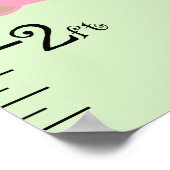 Pink Ladybug & Butterfly Growth Chart Poster (Ecke)