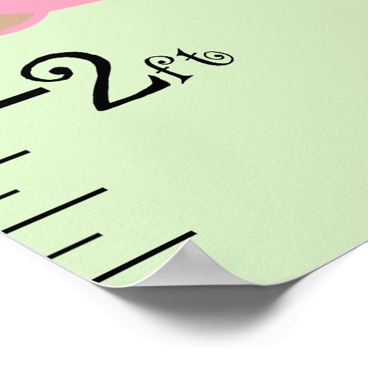 Pink Ladybug & Butterfly Growth Chart Poster (Ecke)