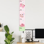 Pink Ladybug & Butterfly Growth Chart Poster (Heimbüro)