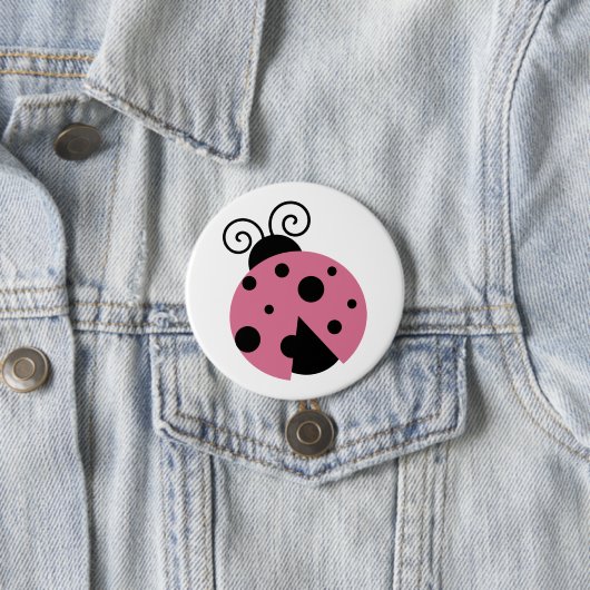 Pink Ladybug Button (Beispiel)