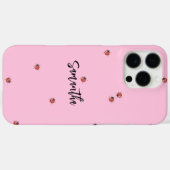 Pink Ladybug Case-Mate iPhone Hülle (Rückseite (Horizontal))
