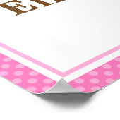 Pink Ladybug Dos Personalisierter Name Wall Art Poster (Ecke)