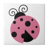 Pink Ladybug Fliese (Vorderseite)