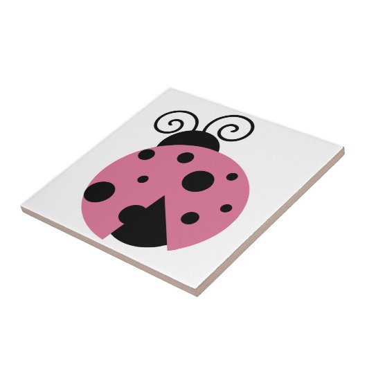 Pink Ladybug Fliese (Seite)