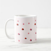 Pink Ladybug Garden Pattern Mug Kaffeetasse (Links)