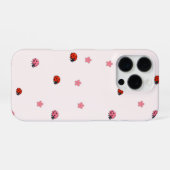 Pink Ladybug Garden Pattern Phone Case iPhone Hülle (Rückseite (Horizontal))