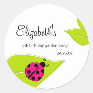 Pink Ladybug Gefallen Stickers