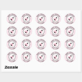 Pink Ladybug Girl Shower Stickers (Blatt)