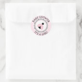 Pink Ladybug Girl Shower Stickers (Tasche)